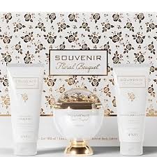 SOUV. FLORAL BOUQUET 3P SET W